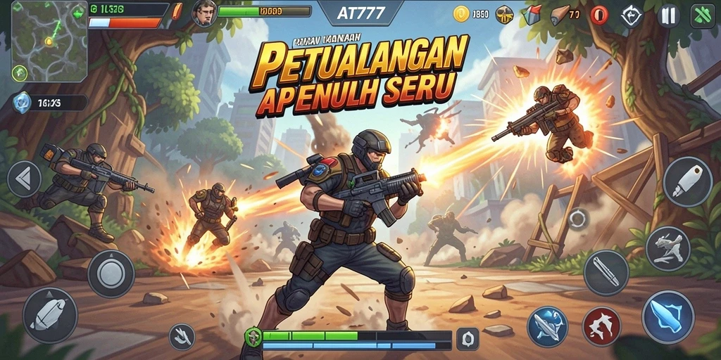 Tampilan seru dari gameplay AT777 yang intens dan menegangkan.