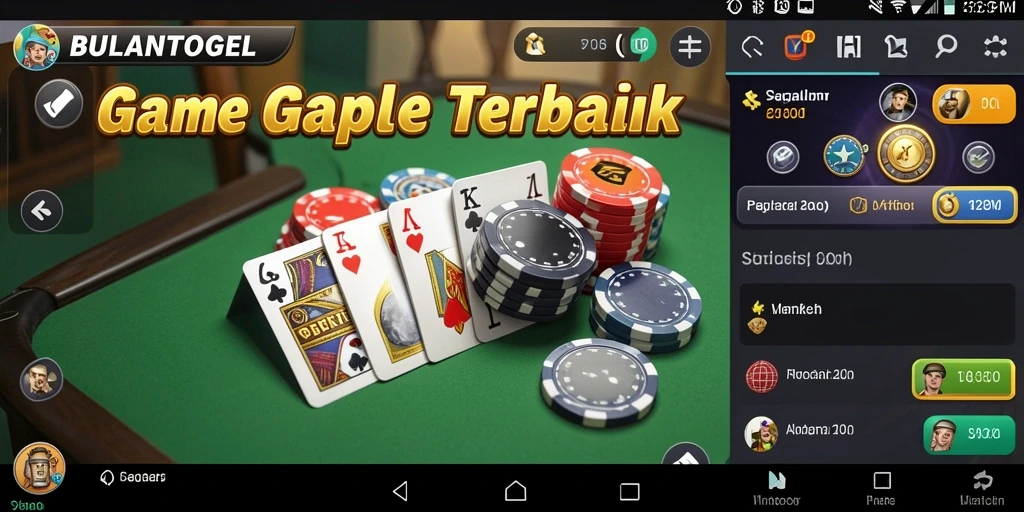 Tampilan gameplay seru permainan Gaple di BULANTOGEL.