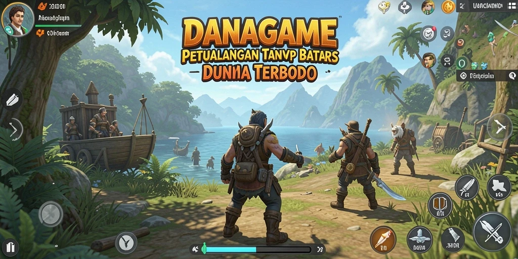 Tampilan menarik dari gameplay <strong>DANAGAME</strong> dalam dunia terbuka yang luas.