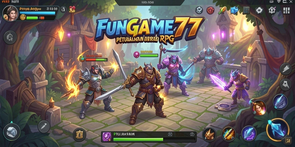 Screenshot gameplay FUNGame777 yang menunjukkan aksi seru dalam RPG.