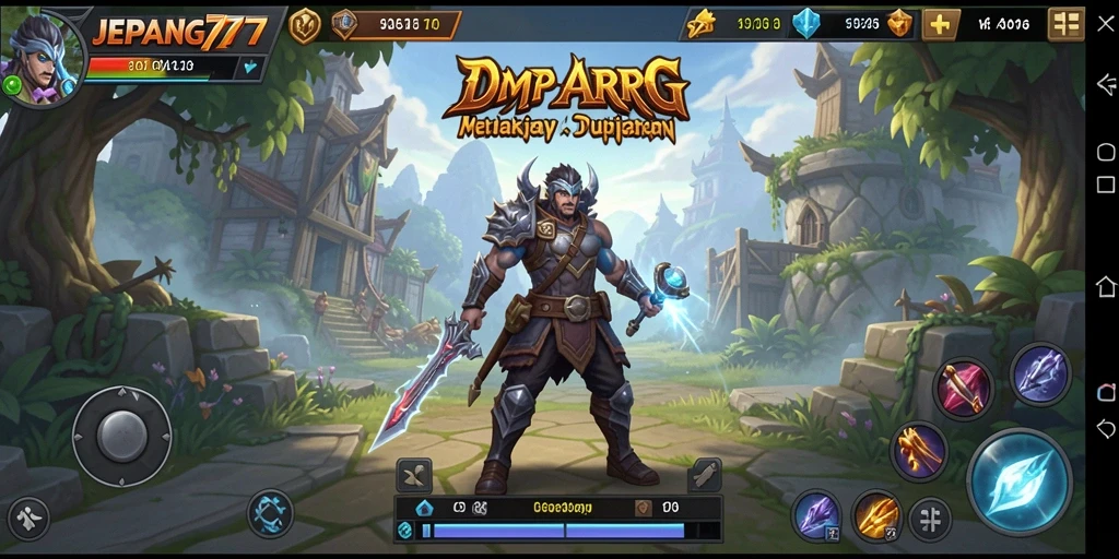 Screenshot gameplay JEPANG77 menampilkan aksi pertarungan seru di dunia fantasi.