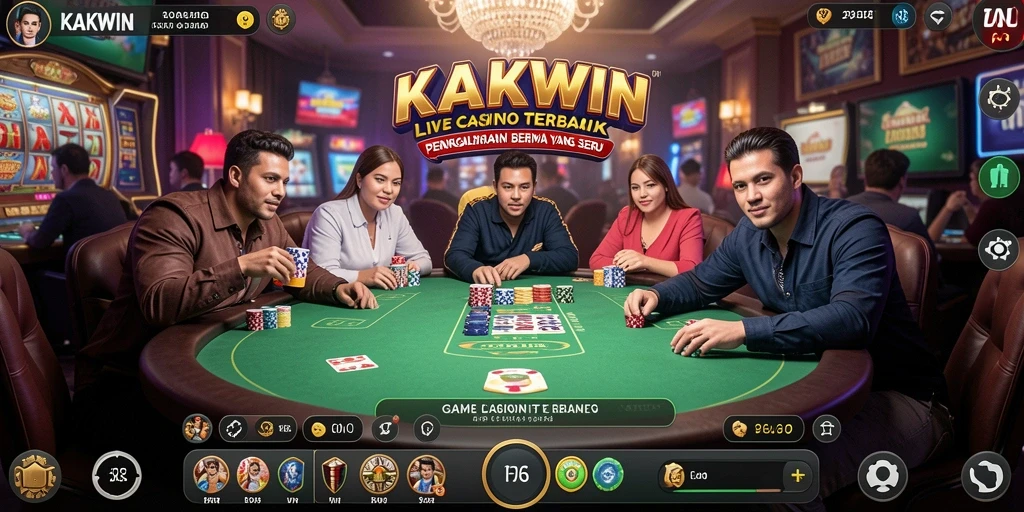 Tampilan gameplay langsung di KAKWIN dengan dealer profesional.