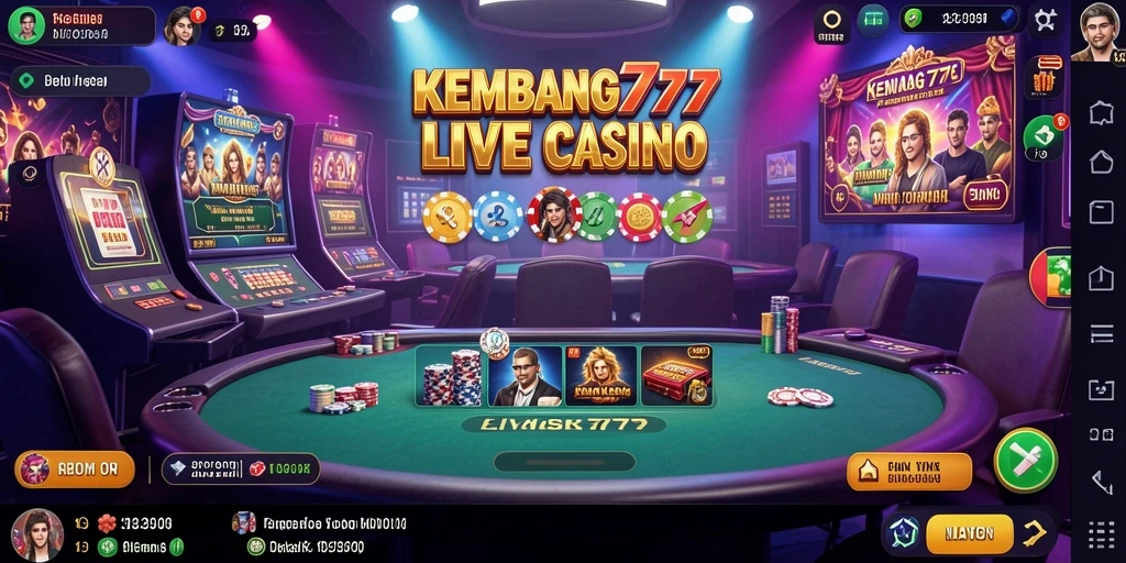 Tampilan menarik dari permainan Live Casino di KEMBANG777.