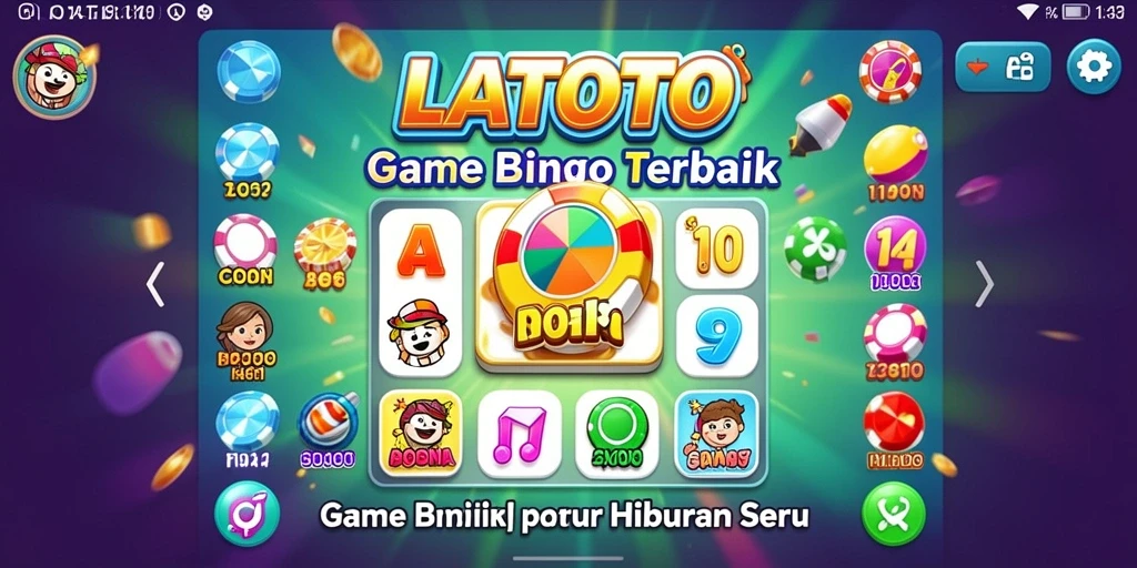 Tampilan menarik dari gameplay LATOTO Bingo yang seru dan penuh warna.