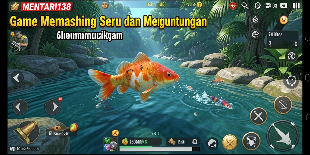 Screenshot gameplay MENTARI138 menampilkan aksi memancing yang seru dan menantang.
