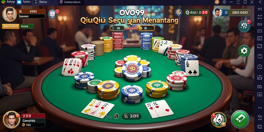 Gameplay QiuQiu yang seru dan interaktif di OVO99.