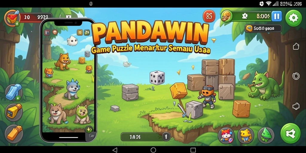 Tangkapan layar gameplay seru PANDAWIN menunjukkan inovasi puzzle.