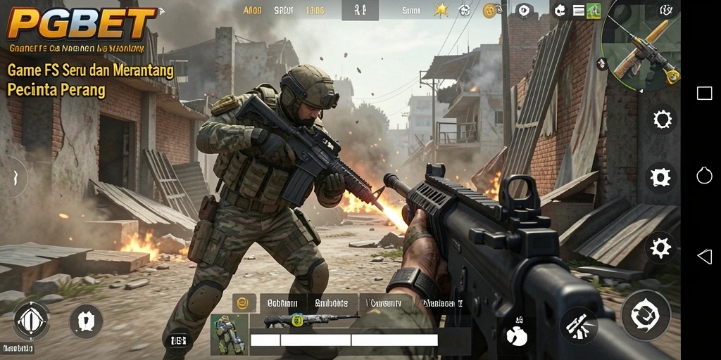 Gameplay dinamis PGBET dengan aksi tembak-menembak yang intens.