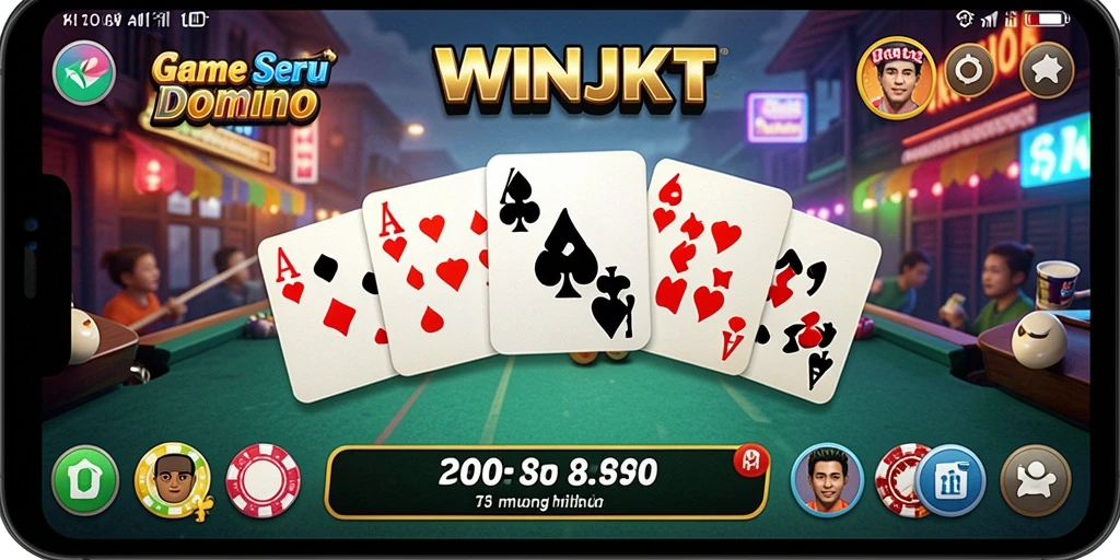 Screenshot gameplay WINJKT yang menampilkan aksi seru Domino.