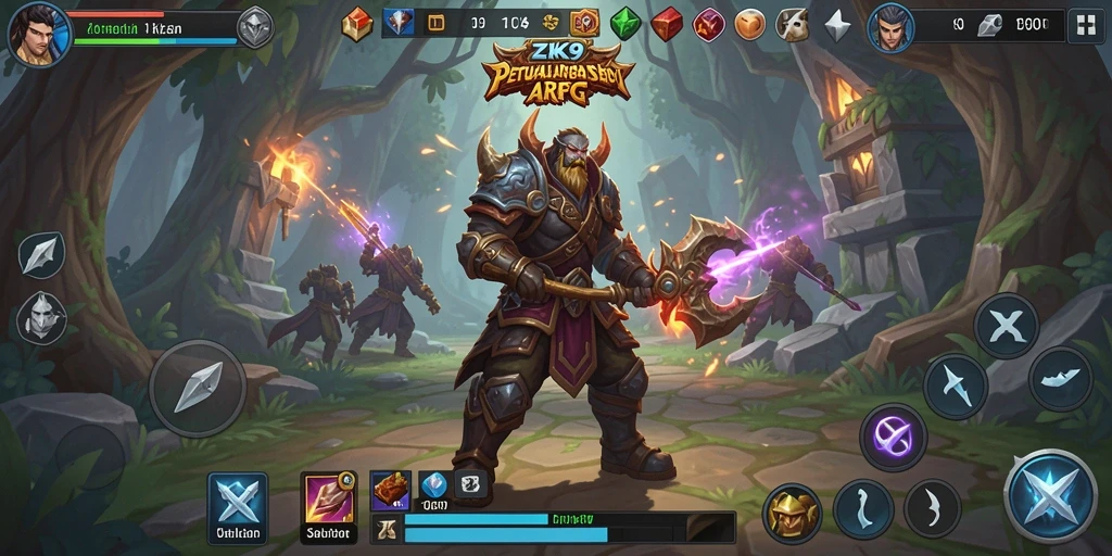 Screenshot utama dari gameplay ZK9 yang menampilkan aksi seru dalam pertempuran ARPG.