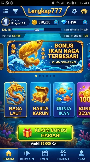 Pengguna menikmati berbagai pilihan aplikasi di lengkap777.